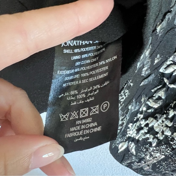 Jonathan Simkhai Taylor Wrap Top Metallic Black - Picture 6 of 10